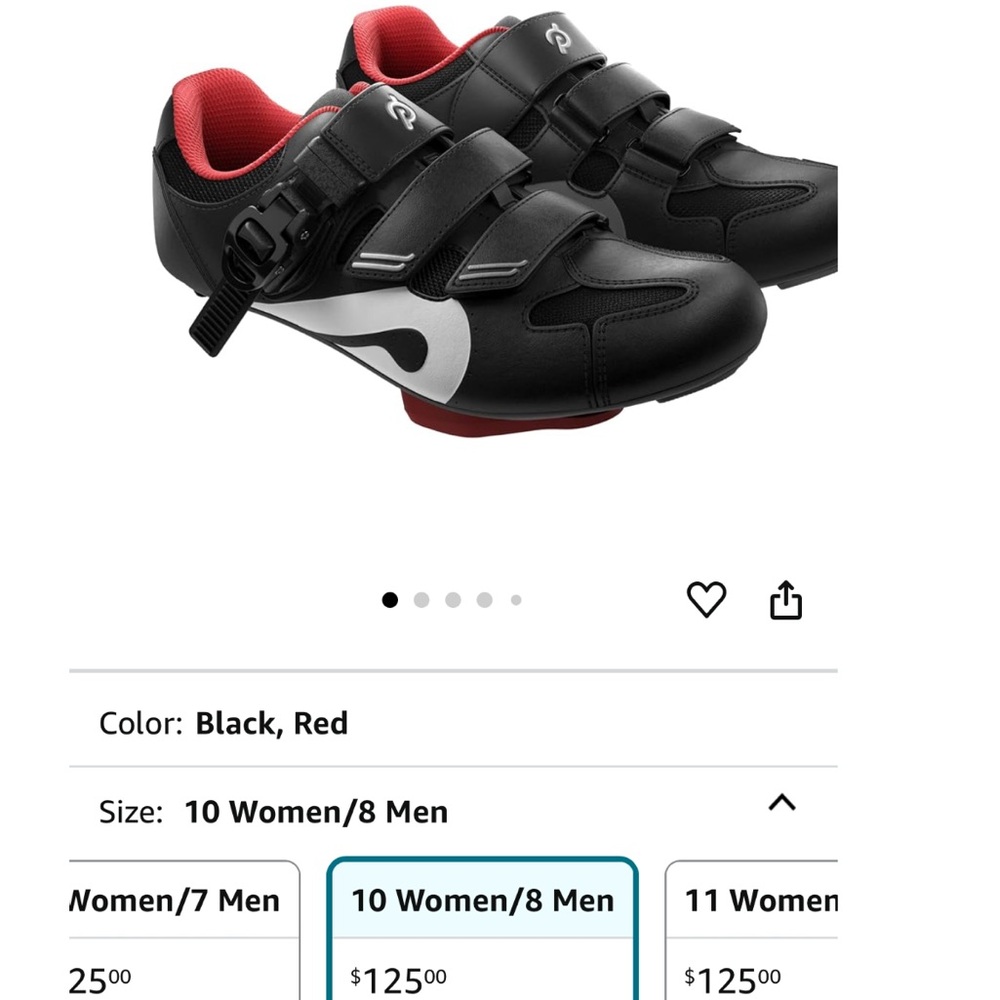 Black and Red Cycling Shoes